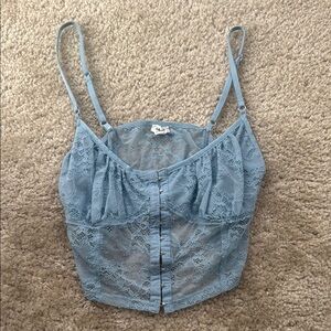 Garage Light Blue Lace Camisole